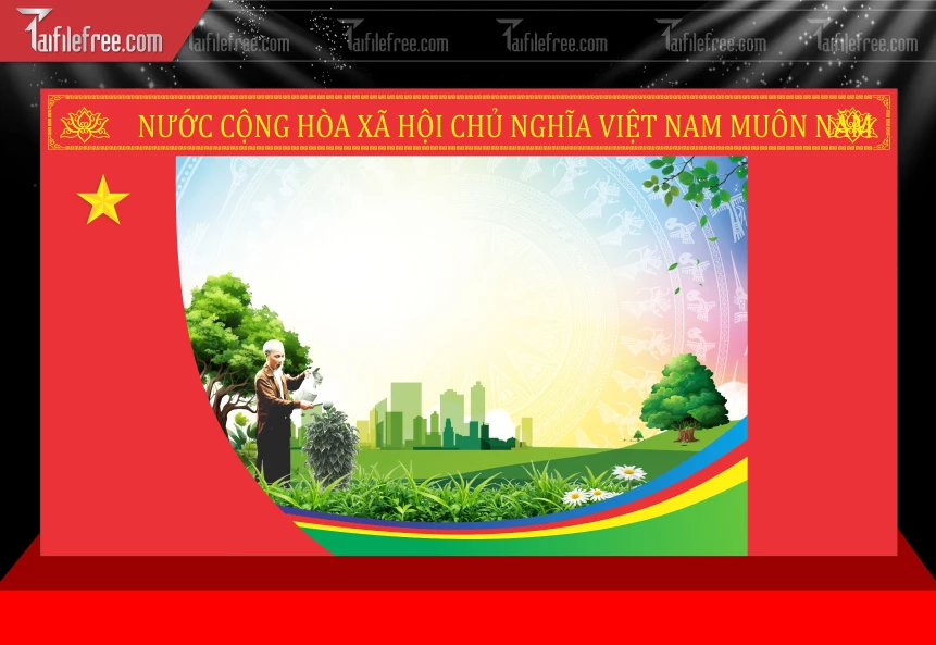 Mẫu Tết Trồng Cây Chúc Mừng Năm Mới Năm Chào Xuân Bính Ngọ._PT1067