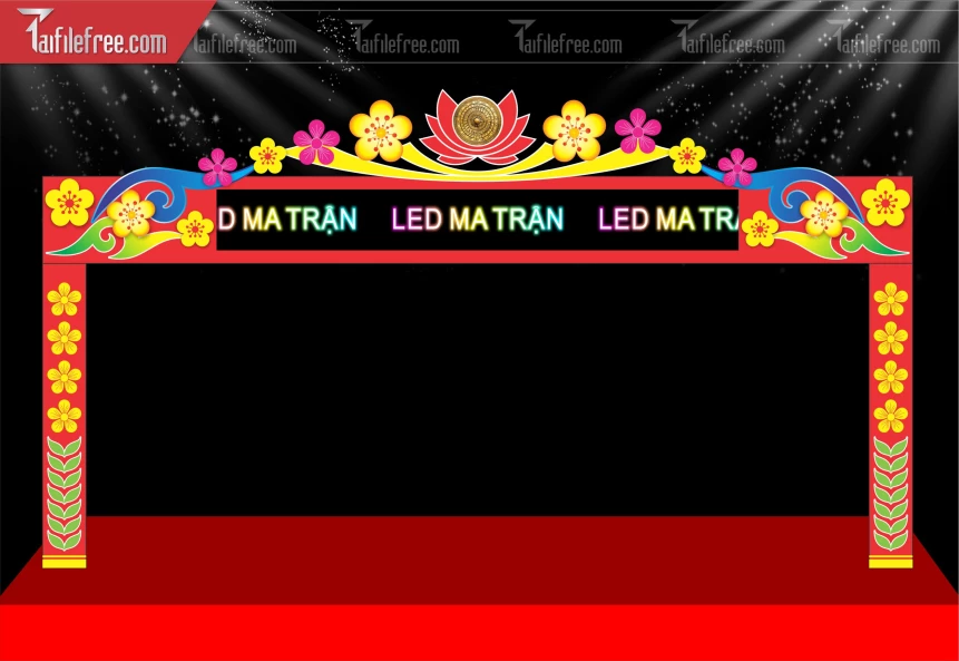 Mẫu Cổng Chào Phố Đi Bộ Chúc Mừng Năm Mới Năm Chào Xuân Bính Ngọ._PT1069