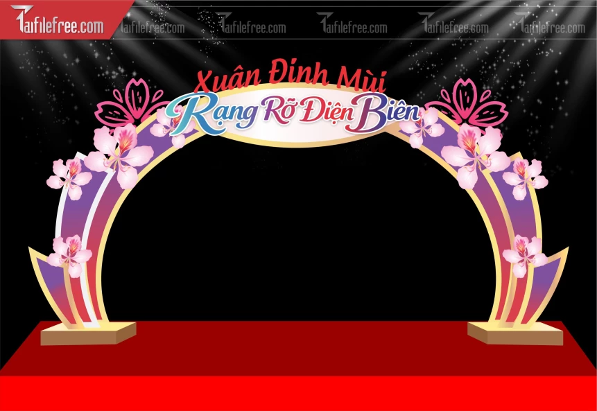 Mẫu Cổng Chào Chúc Mừng Năm Mới Năm Chào Xuân Đinh Mùi._PT1080