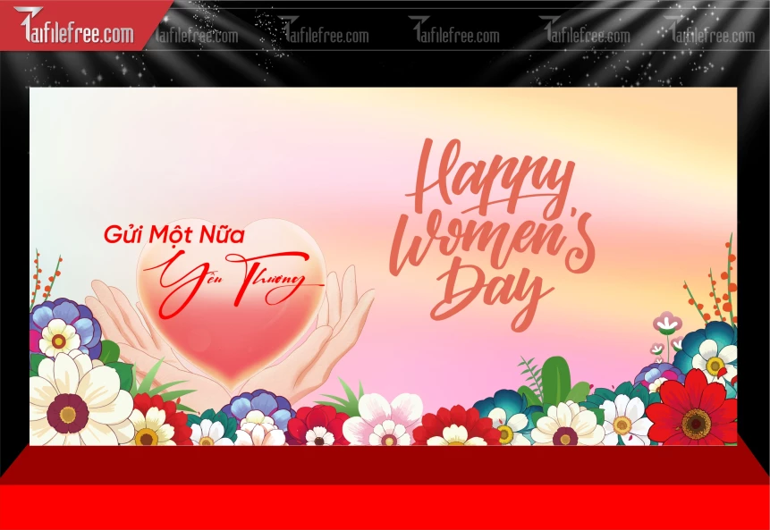 Mẫu Phông Nền Ngày Phụ Nữ Việt Nam 8/3._PT1096