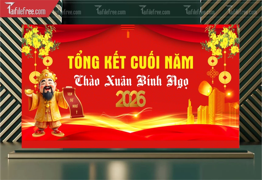 Background, Phông Nền Tất Niên Chào Xuân Bính Ngọ _PT111