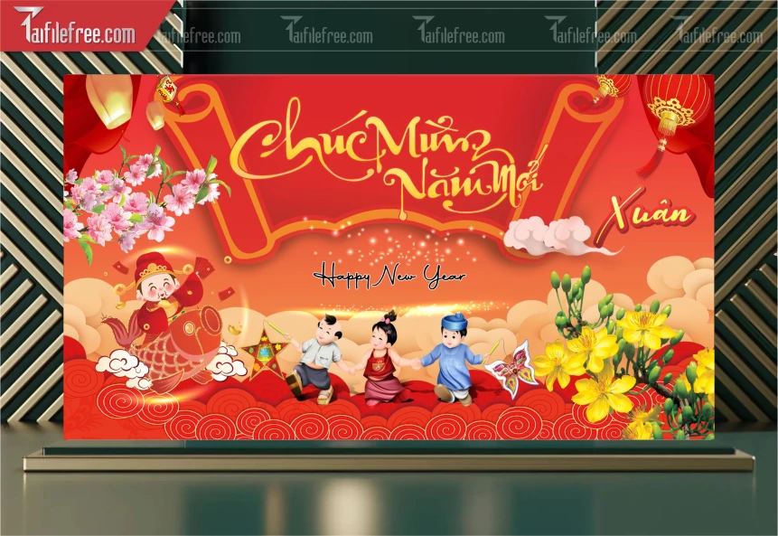 Background, Phông Nền Tất Niên Chào Xuân Bính Ngọ _PT120