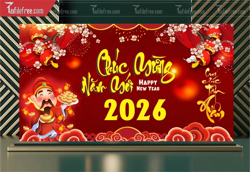 Background, Phông Nền Tất Niên Chào Xuân Bính Ngọ _PT125