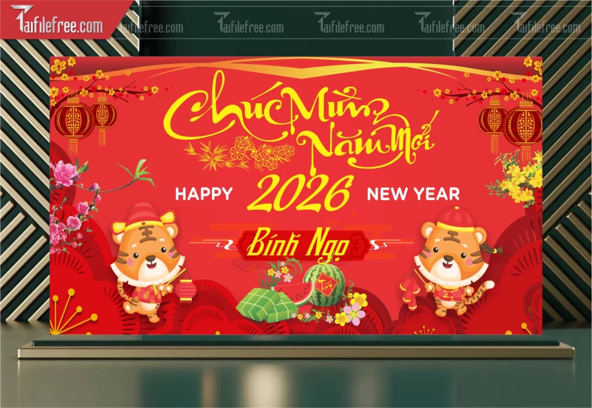 Background, Phông Nền Tất Niên Chào Xuân Bính Ngọ _PT130