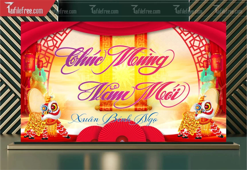 Background, Phông Nền Tất Niên Chào Xuân Bính Ngọ _PT131