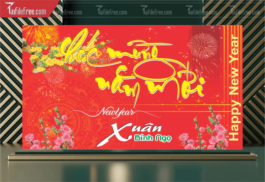 Background, Phông Nền Tất Niên Chào Xuân Bính Ngọ _PT134