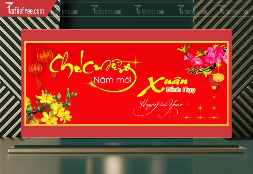 Background, Phông Nền Tất Niên Chào Xuân Bính Ngọ _PT135