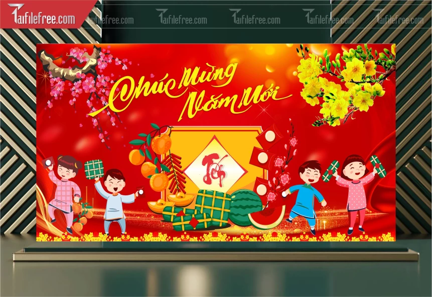 Background, Phông Nền Tất Niên Chào Xuân Bính Ngọ _PT138