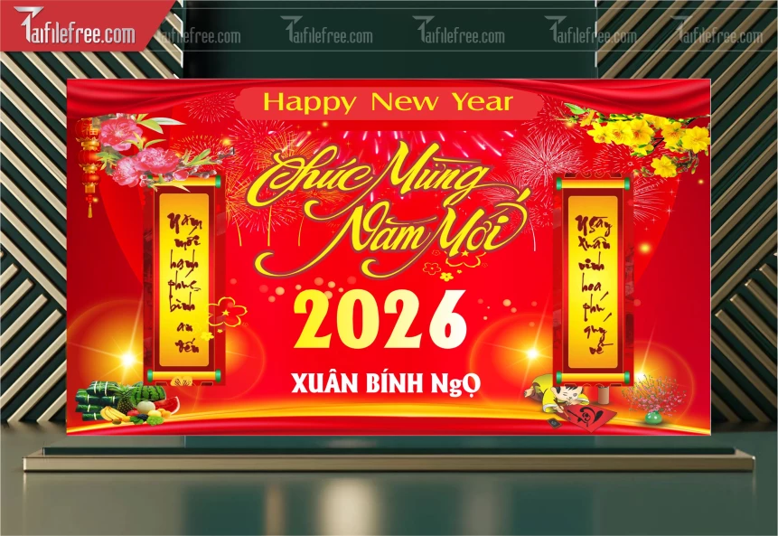 Background, Phông Nền Tất Niên Chào Xuân Bính Ngọ _PT139