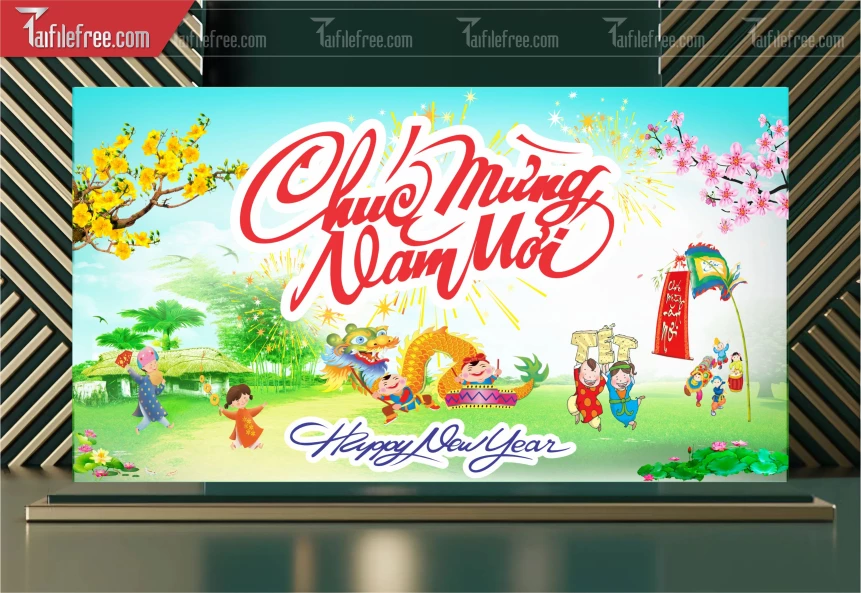 Background, Phông Nền Tất Niên Chào Xuân Bính Ngọ _PT140