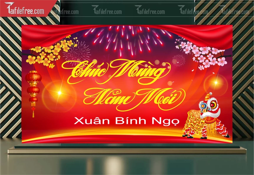 Background, Phông Nền Tất Niên Chào Xuân Bính Ngọ _PT145