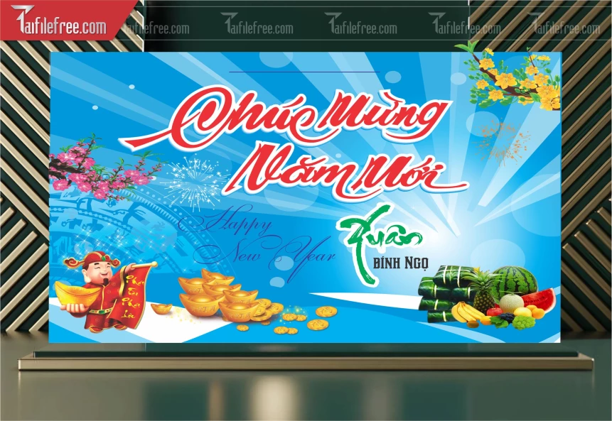 Background, Phông Nền Tất Niên Chào Xuân Bính Ngọ _PT146