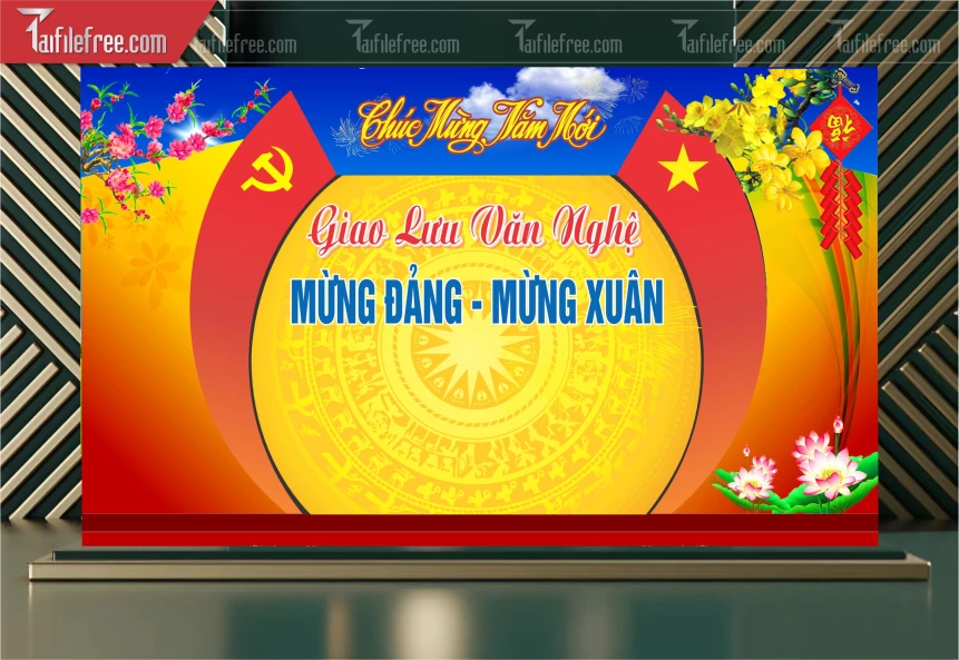 Background, Phông Nền Tất Niên Chào Xuân Bính Ngọ _PT149