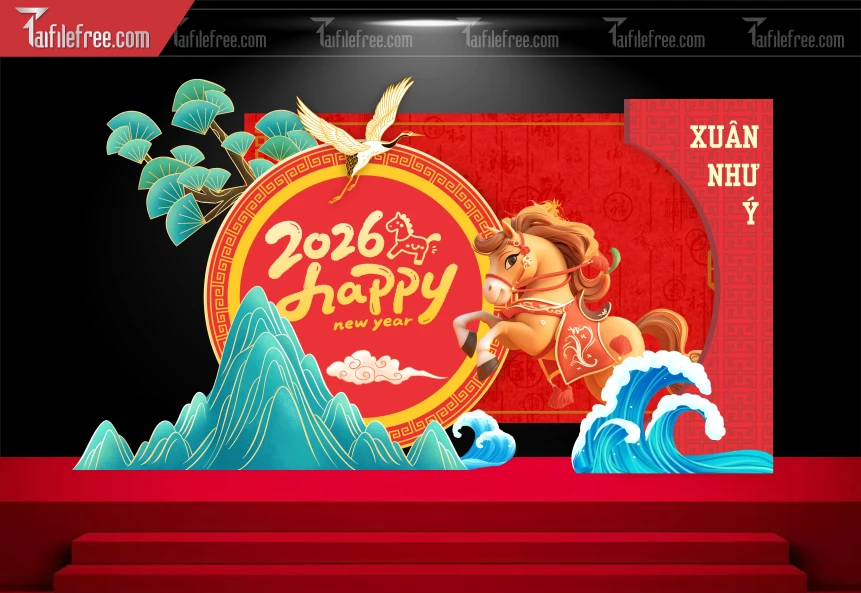 Background, Phông Nền Tất Niên Chào Xuân Bính Ngọ _PT163