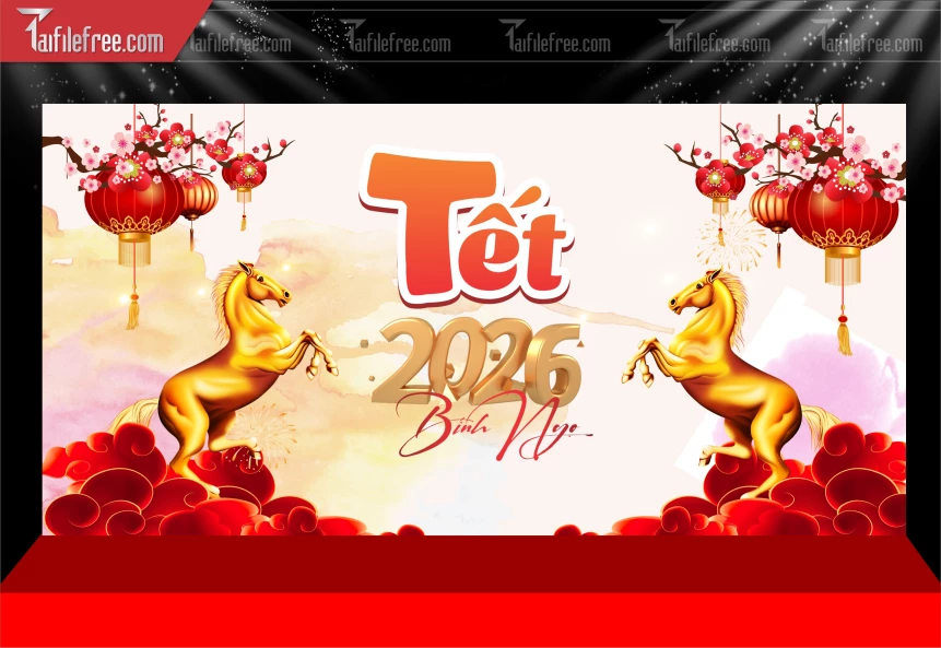 Background, Phông Nền Tất Niên Chào Xuân Bính Ngọ _PT165