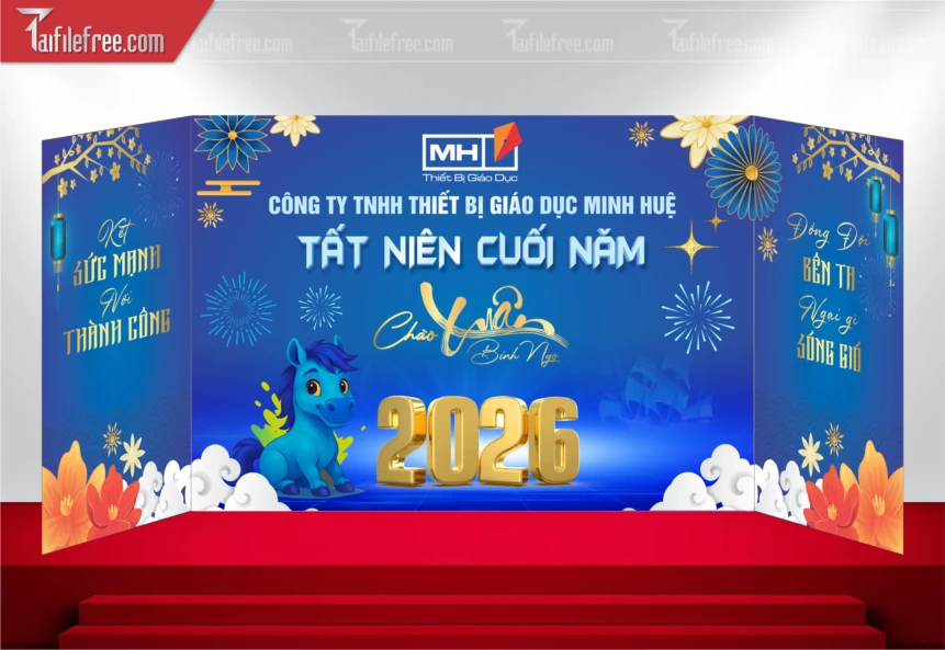 Background, Phông Nền Tất Niên Cuối Năm Chào Xuân Bính Ngọ _PT183