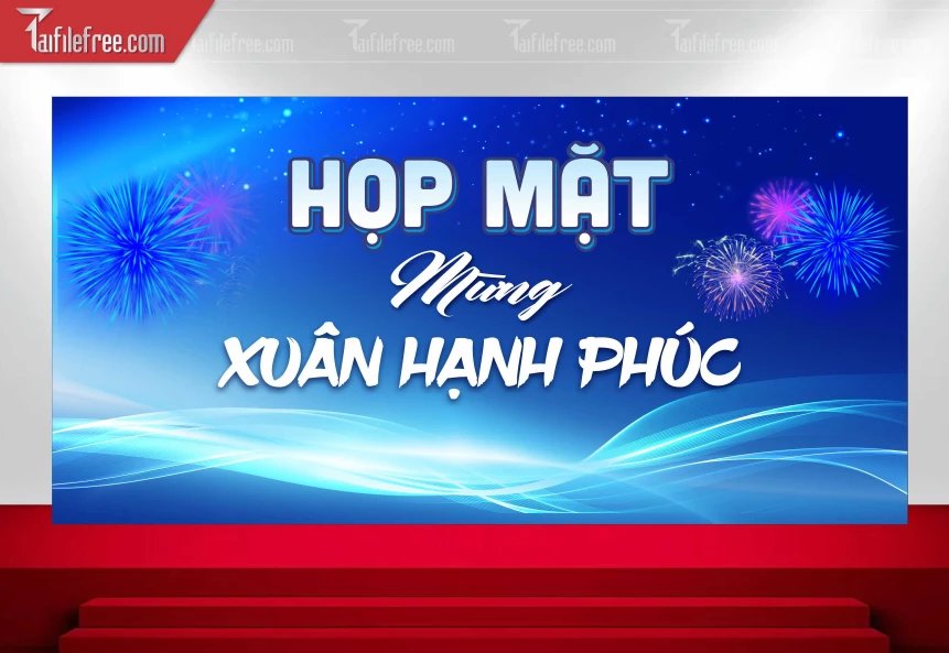 Phông Tết Họp Mặt Mừng Xuân Hạnh Phúc_PT184