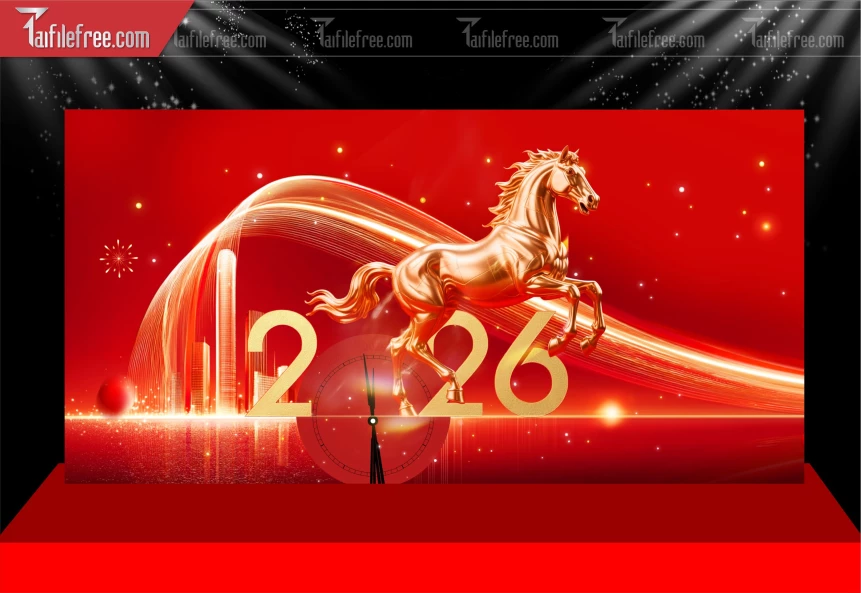 Phông Nền Chúc Mừng Năm Mới Năm Chào Xuân Bính Ngọ _PT198