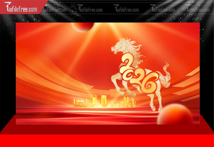 Phông Nền Chúc Mừng Năm Mới Năm Chào Xuân Bính Ngọ _PT202