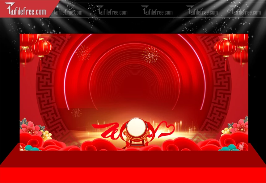 Phông Nền Chúc Mừng Năm Mới Năm Chào Xuân Bính Ngọ _PT219