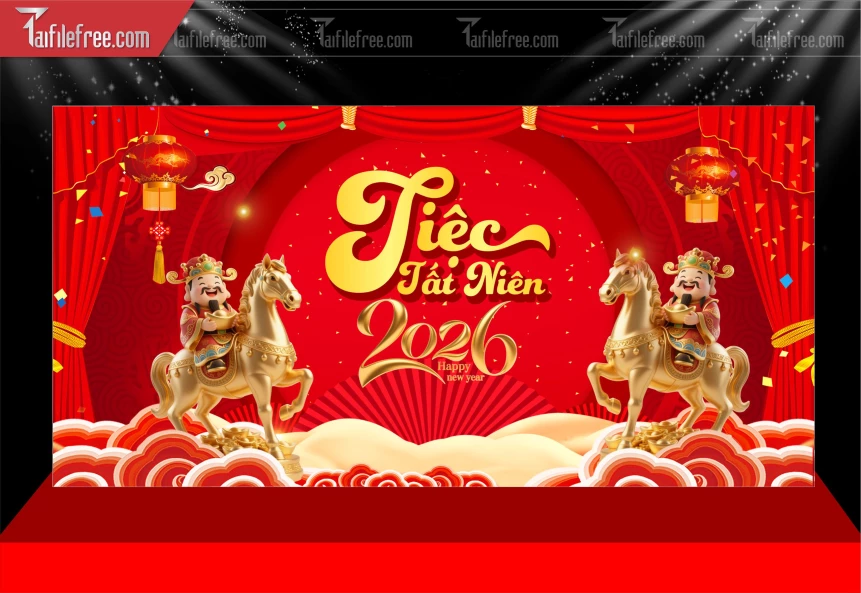 Phông Nền Chúc Mừng Năm Mới Năm Chào Xuân Bính Ngọ _PT229