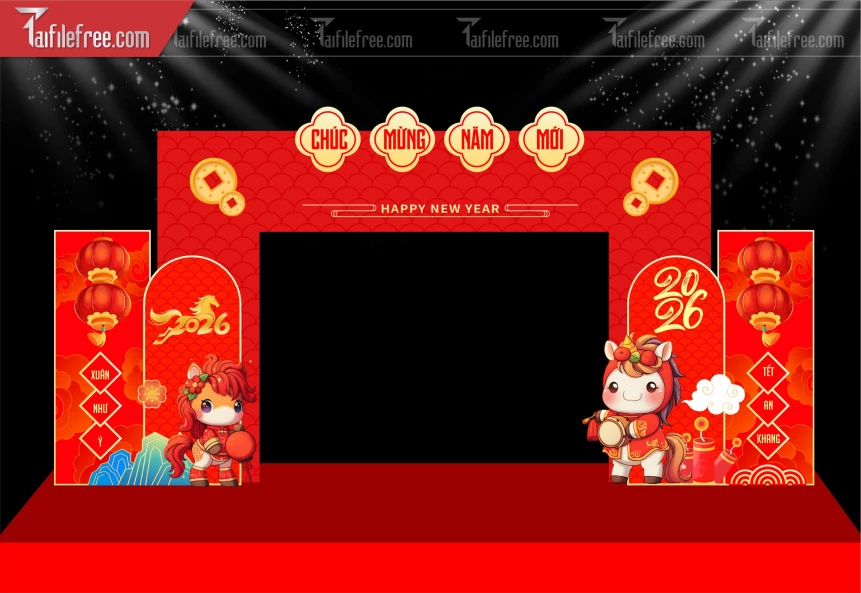 Background Chúc Mừng Năm Mới Năm Chào Xuân Bính Ngọ. _PT236