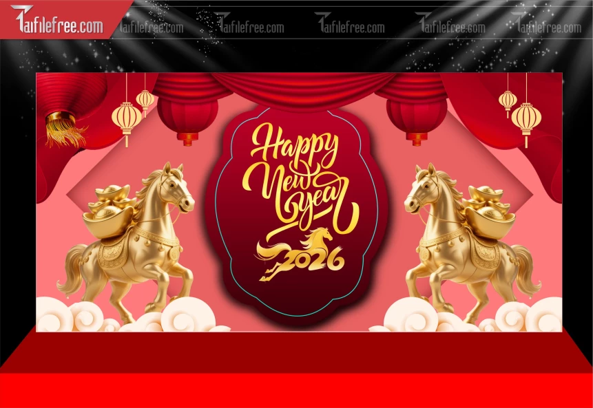 Phông Nền Chúc Mừng Năm Mới Năm Chào Xuân Bính Ngọ _PT242