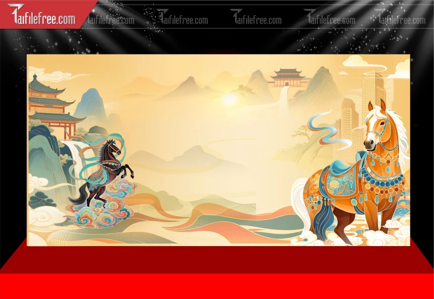 Mẫu Phông Nền Chúc Mừng Năm Mới Năm Chào Xuân Bính Ngọ._PT251