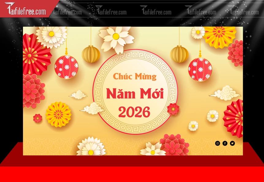 Mẫu Phông Nền Chúc Mừng Năm Mới Năm Chào Xuân Bính Ngọ._PT267