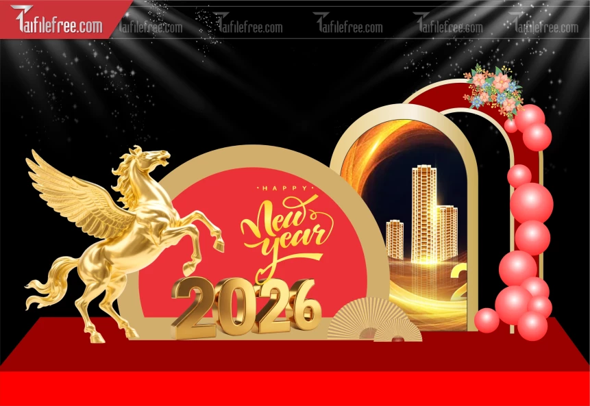 Mẫu Background Chúc Mừng Năm Mới Năm Chào Xuân Bính Ngọ._PT272