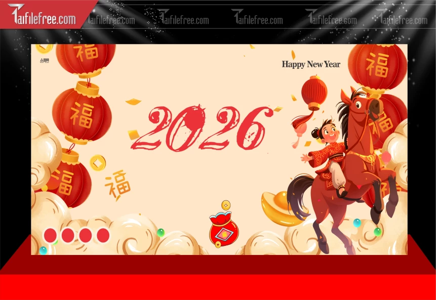 Mẫu Phông Nền Chúc Mừng Năm Mới Năm Chào Xuân Bính Ngọ._PT277