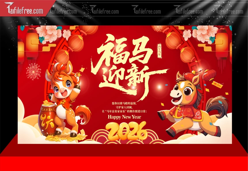 Mẫu Phông Nền Chúc Mừng Năm Mới Năm Chào Xuân Bính Ngọ._PT278