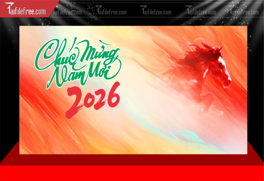 Mẫu Phông Nền Chúc Mừng Năm Mới Năm Chào Xuân Bính Ngọ._PT285