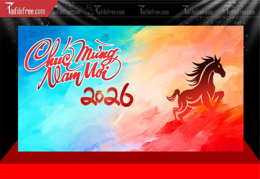 Mẫu Phông Nền Chúc Mừng Năm Mới Năm Chào Xuân Bính Ngọ._PT287
