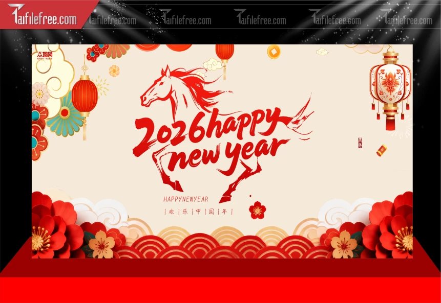 Mẫu Phông Nền Chúc Mừng Năm Mới Năm Chào Xuân Bính Ngọ._PT289