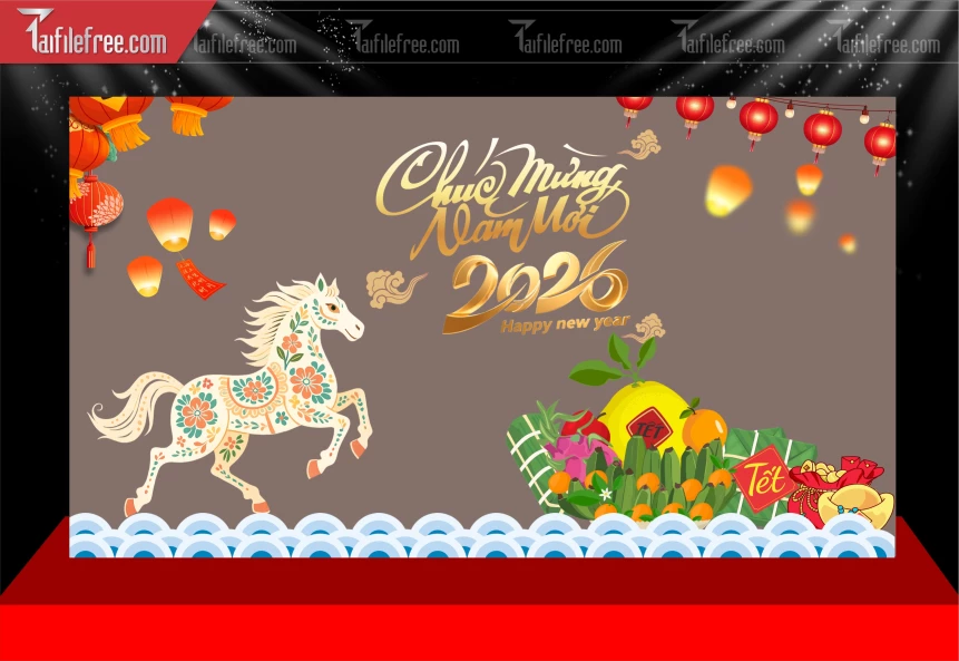 Mẫu Phông Nền Chúc Mừng Năm Mới Năm Chào Xuân Bính Ngọ._PT290