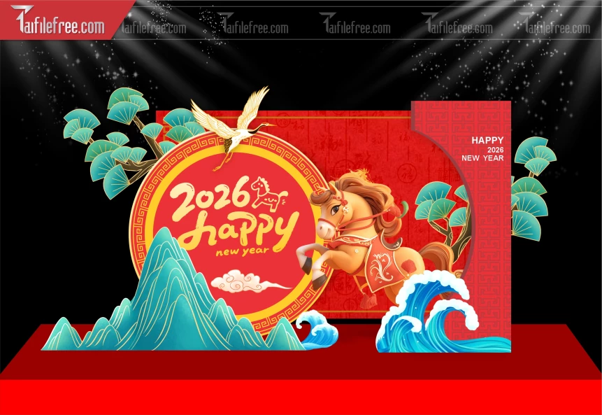 Mẫu Background Chúc Mừng Năm Mới Năm Chào Xuân Bính Ngọ._PT295