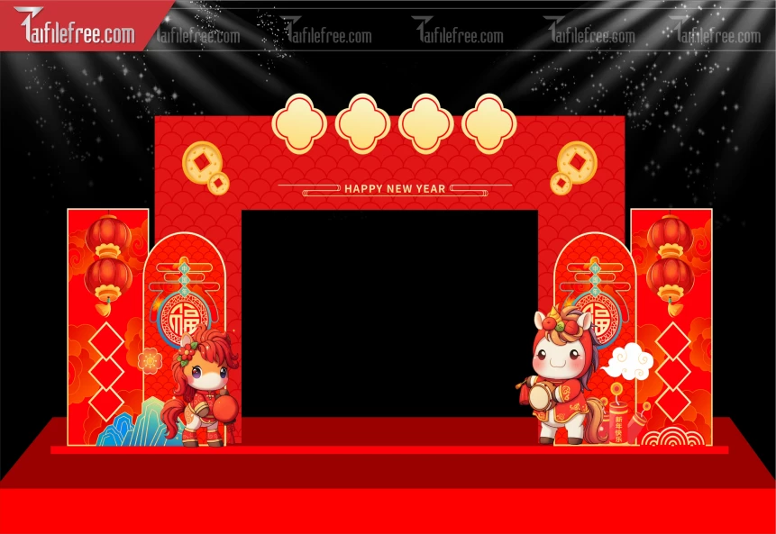 Mẫu Background Chúc Mừng Năm Mới Năm Chào Xuân Bính Ngọ._PT298