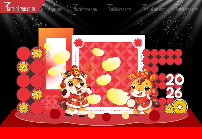 Mẫu Background Chúc Mừng Năm Mới Năm Chào Xuân Bính Ngọ._PT300