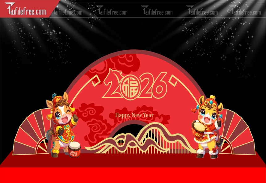 Mẫu Background Chúc Mừng Năm Mới Năm Chào Xuân Bính Ngọ._PT308