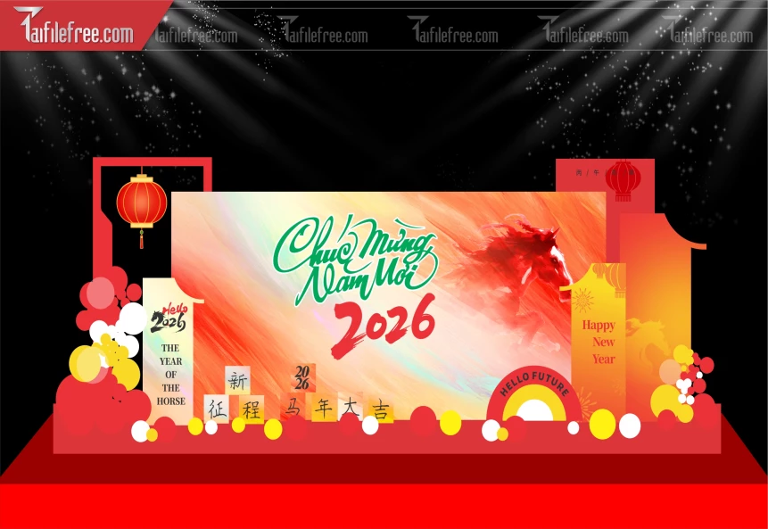 Mẫu Background Chúc Mừng Năm Mới Năm Chào Xuân Bính Ngọ._PT311