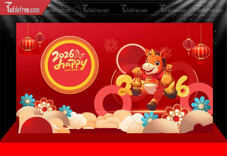 Mẫu Phông Nền Chúc Mừng Năm Mới Năm Chào Xuân Bính Ngọ._PT327