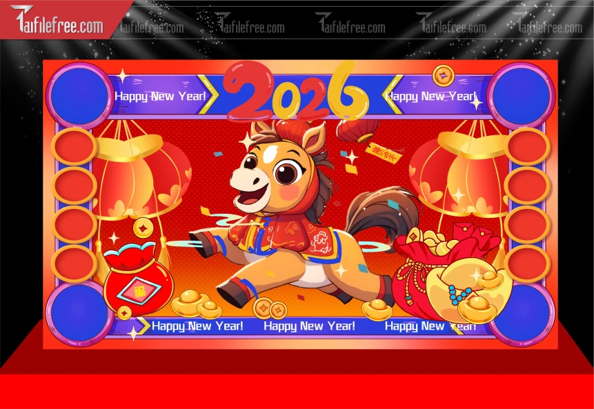 Mẫu Phông Nền Chúc Mừng Năm Mới Năm Chào Xuân Bính Ngọ._PT328