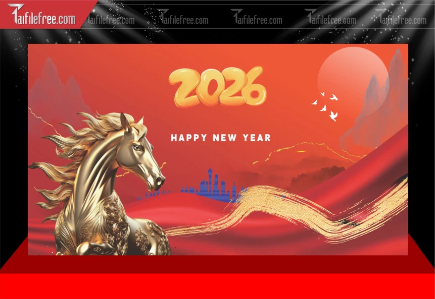 Mẫu Phông Nền Chúc Mừng Năm Mới Năm Chào Xuân Bính Ngọ._PT329