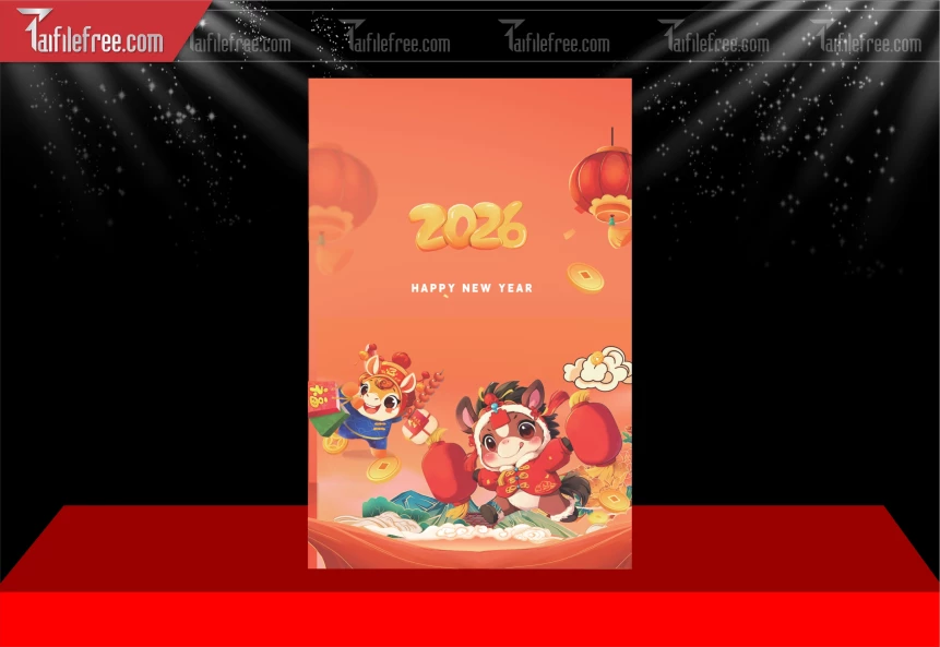 Mẫu Standee Chúc Mừng Năm Mới Năm Chào Xuân Bính Ngọ._PT338