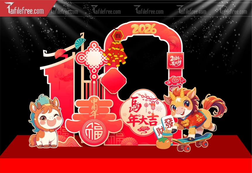 Mẫu Background Chúc Mừng Năm Mới Năm Chào Xuân Bính Ngọ._PT339