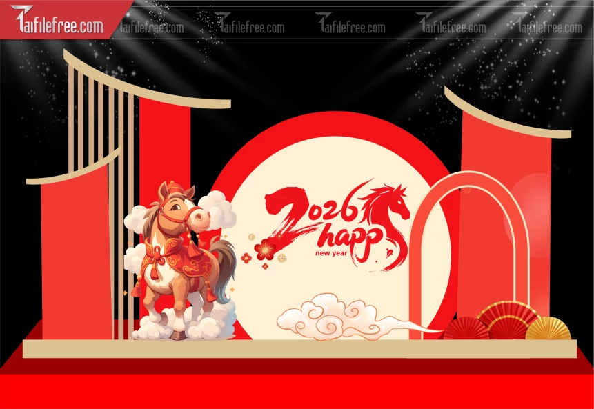 Mẫu Background Chúc Mừng Năm Mới Năm Chào Xuân Bính Ngọ._PT340