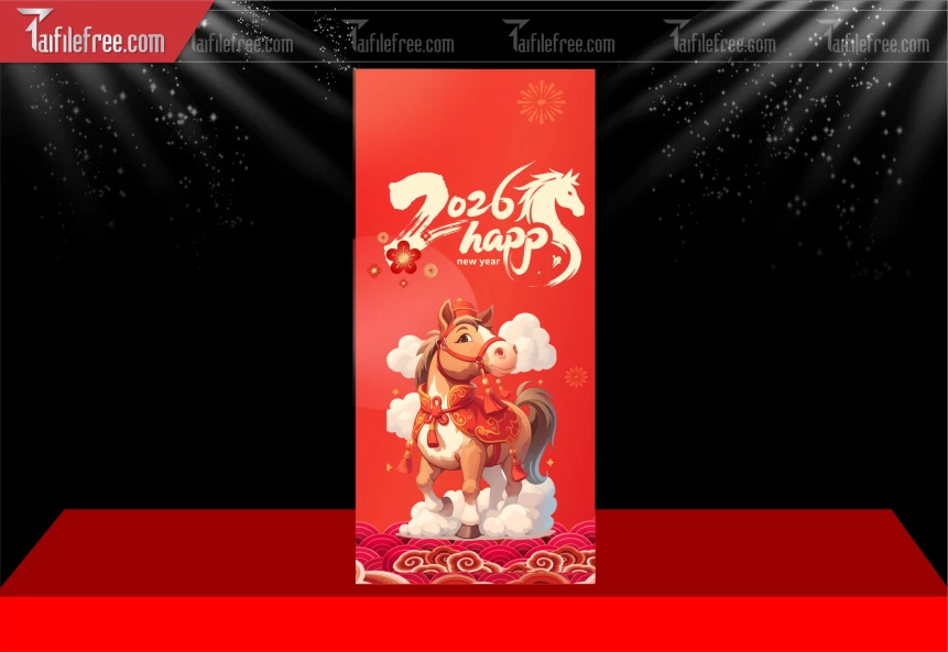 Mẫu Standee Chúc Mừng Năm Mới Năm Chào Xuân Bính Ngọ._PT341