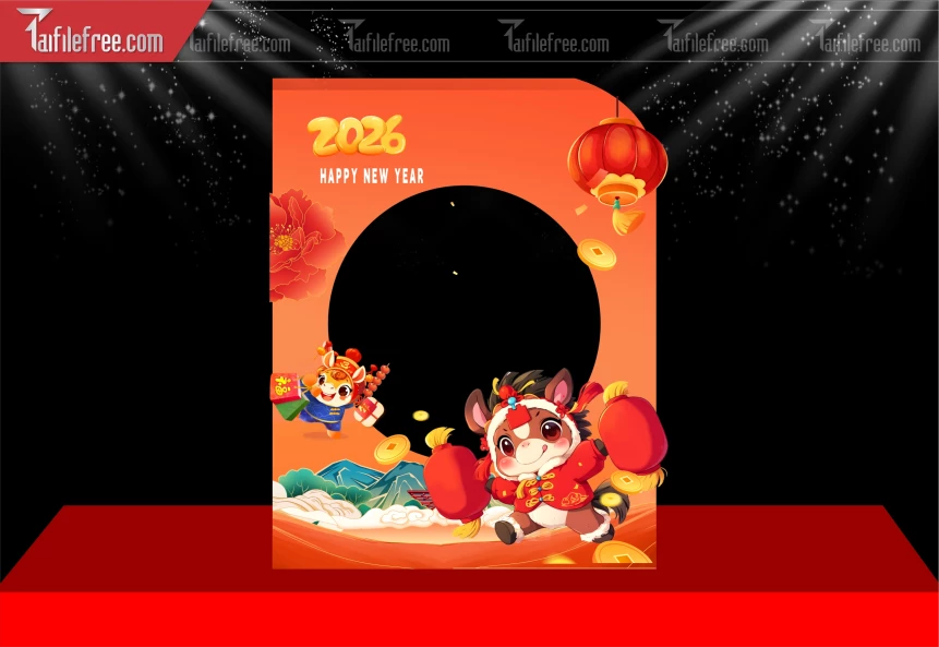Mẫu Background Chúc Mừng Năm Mới Năm Chào Xuân Bính Ngọ._PT345