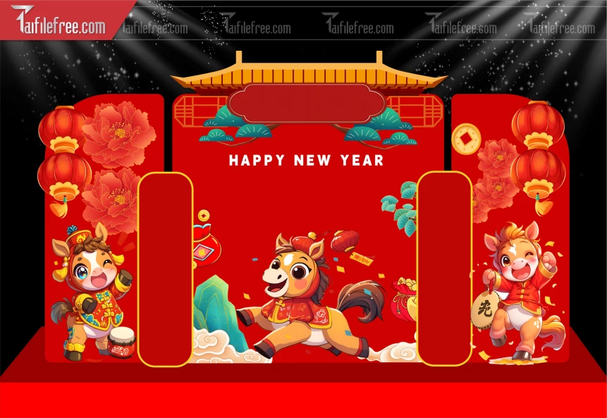 Mẫu Background Chúc Mừng Năm Mới Năm Chào Xuân Bính Ngọ._PT348